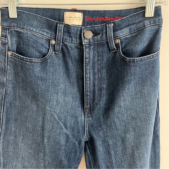 Alice + Olivia Beautiful High Rise Bell Flare Jeans, 27 - Picture 6 of 9